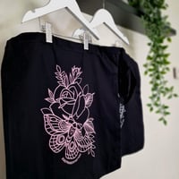 Image 2 of Moth and rose tote