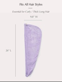 Image 1 of Microfiber Hair Turban Tower Coral Fleece