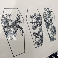 Image 2 of Floral Bouquet Coffin Print 