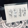 Flower & Leaves Coffin Print