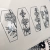 Flower & Leaves Coffin Print