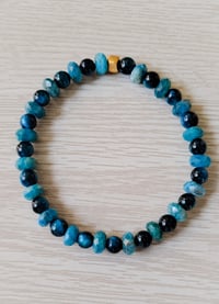 Image 1 of Apatite Tiger Eye Bead Bracelet