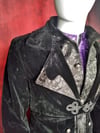 Black Velvet Jacket with inset brocade vest.