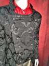 Military Inspired Black Brocade Tailcoat