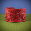 Mythological Bird Cuff Bracelet (Scarlet Red)
