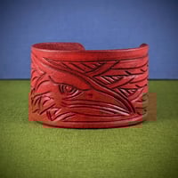 Mythological Bird Cuff Bracelet (Scarlet Red)