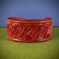 Narrow Cuff Bracelet (Scarlet Red)