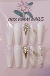 Milky white transparent nails