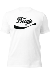 classic "BOOGIE" on white t-shirt  (ZFF STYLE)