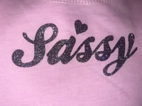 Image 1 of 💖🫧New Sassy Off Shoulder Pink Sweatshirt with midnight sparkle 🫧 💖