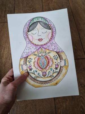 Image of Ride Like A Girl Watercolour Illustration 