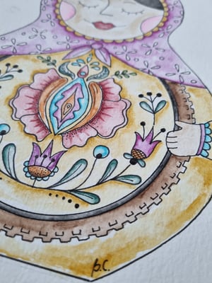 Image of Ride Like A Girl Watercolour Illustration 