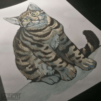 Image 5 of "Sitting Cat" - Original Art Piece