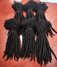 Image 1 of TEXTURED HUMAN HAIR LOC EXTENSIONS (6-10 inches)