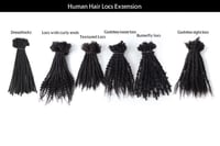Image 3 of TEXTURED HUMAN HAIR LOC EXTENSIONS (6-10 inches)