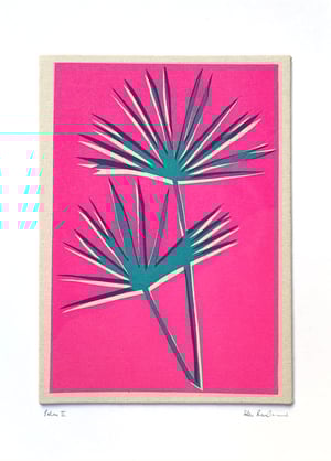 Image of Pink Palm Fabric Print