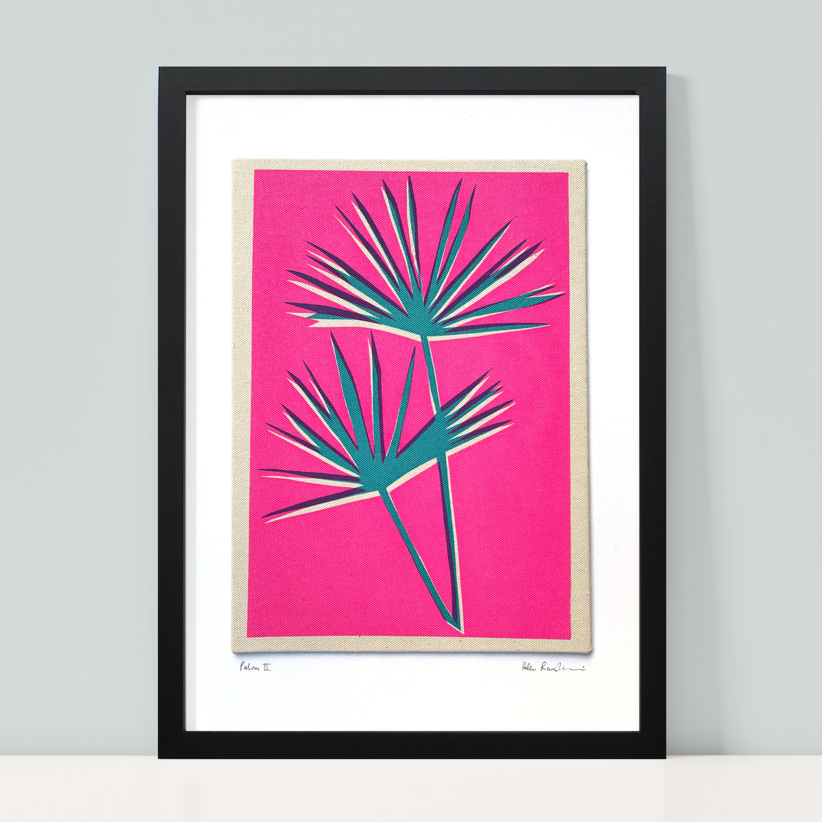 Image of Pink Palm Fabric Print