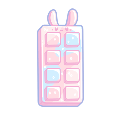 Image of Bunny Chocolate Glitter Sticker