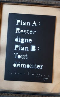 Pochoir "Plan A plan B" NOIR