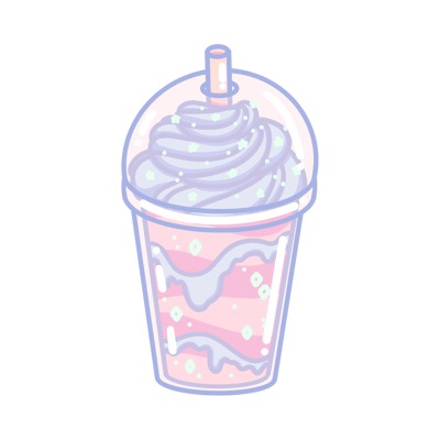 Image of Pink Milkshake Glitter Sticker