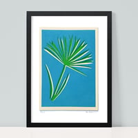 Image 1 of Green Fan Palm Fabric Print