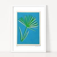 Image 2 of Green Fan Palm Fabric Print
