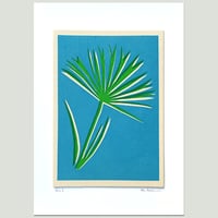 Image 3 of Green Fan Palm Fabric Print