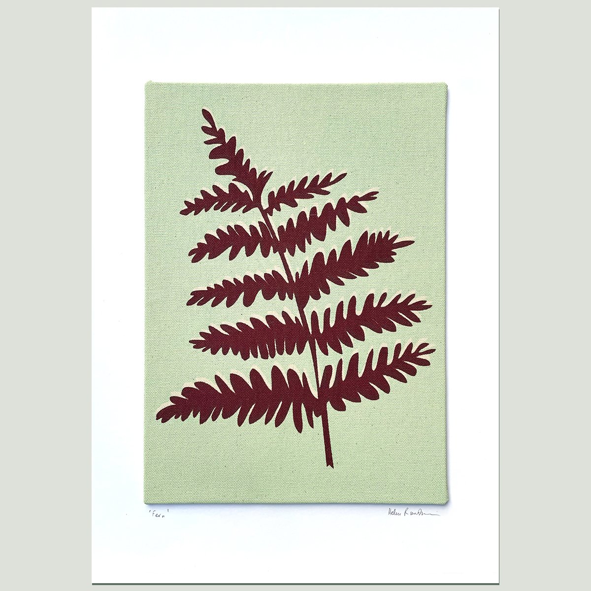 Image of Sea Glass Fern Fabric Print