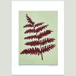 Image of Sea Glass Fern Fabric Print