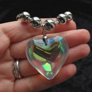 Image of Glowing heart choker necklace