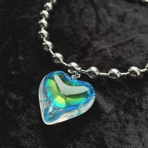 Image of Glowing heart choker necklace
