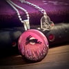 Leaping Hare Pink Moon Resin Pendant