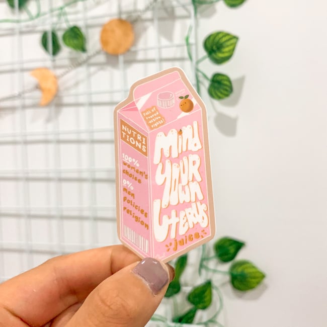 Mind Your Own Uterus Sticker