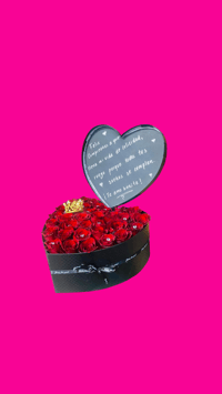 Caja de Corazon Rosas