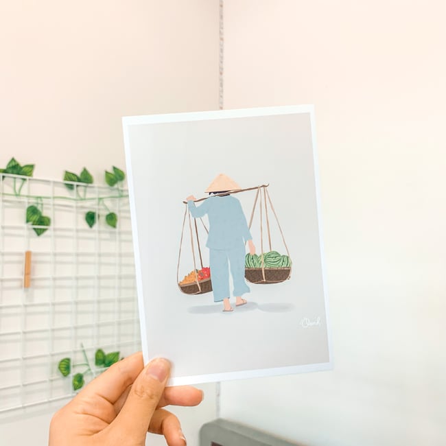 Vietnamese Fruit Vendor Art Print