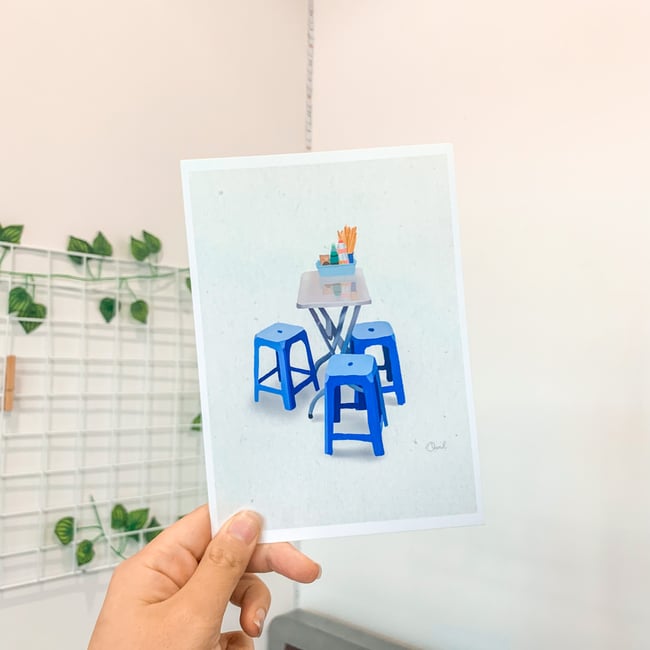 Sidewalk Supper Art Print