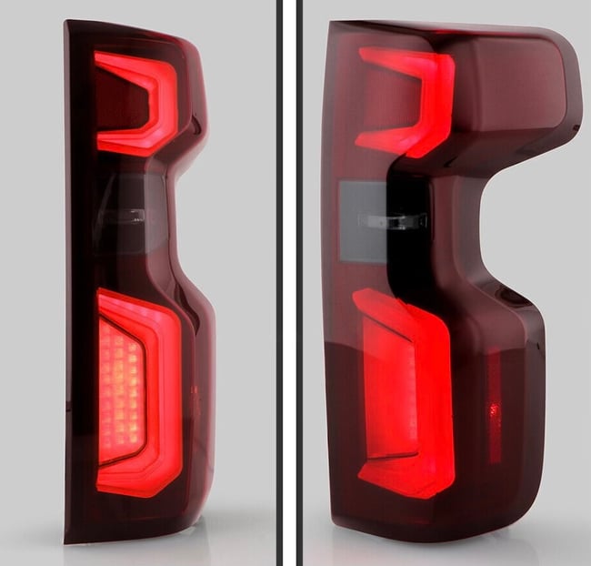 20192023 SILVERADO LED TAIL LIGHTS RED SMOKE HID KITZ