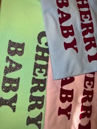 Image 3 of 🧼🪩NEW Mint Disco Cherry Baby Tee🪩🧼