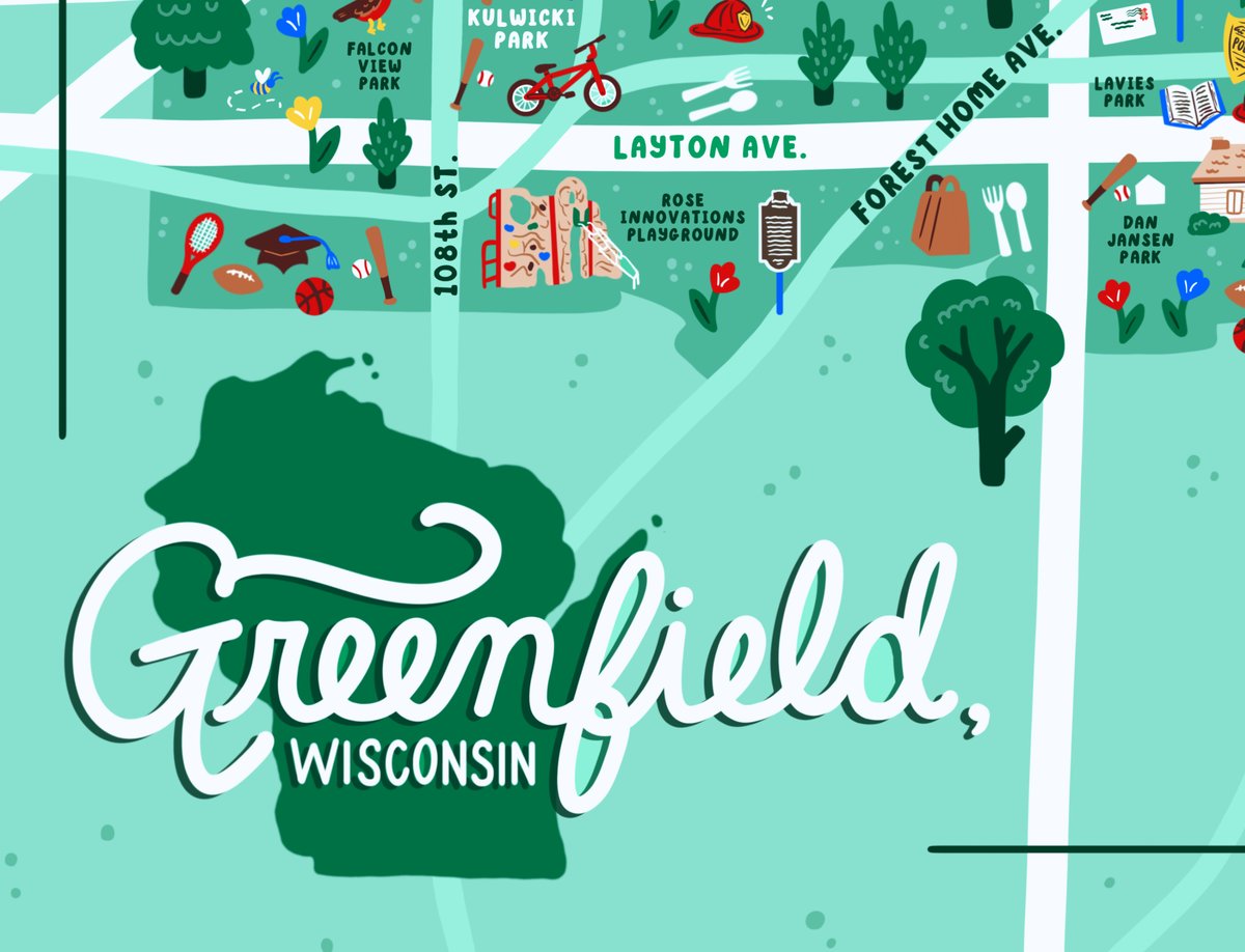 Image of Greenfield Map - *PRESALE