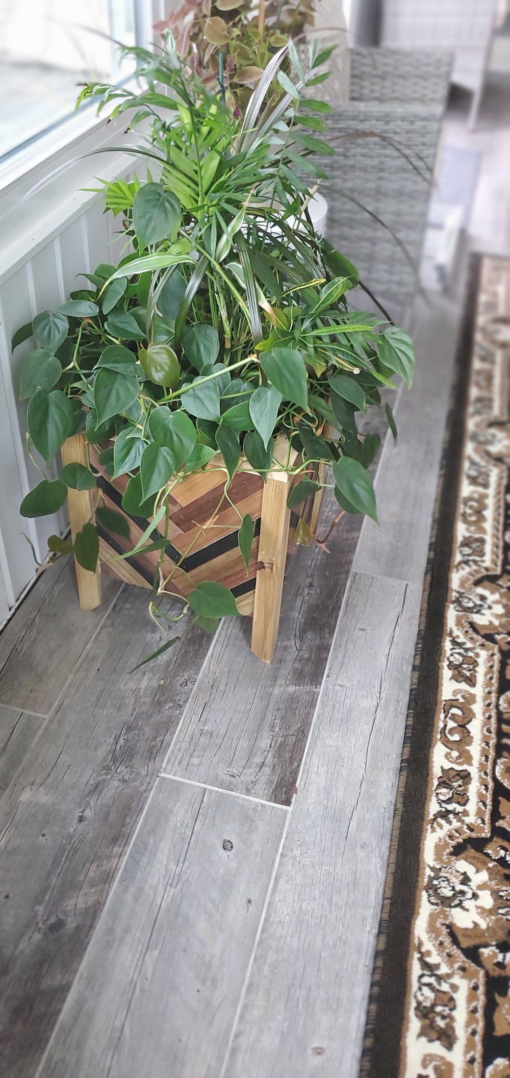 Modern Rustic Solid Wood Planters