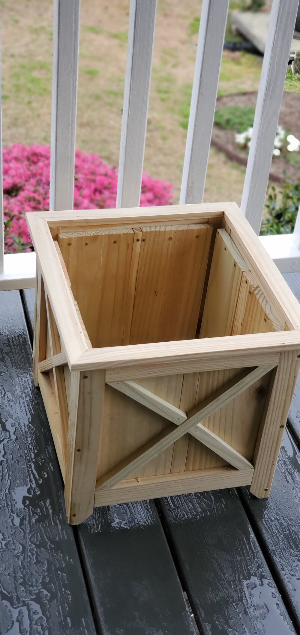 Modern Rustic Solid Wood Planters