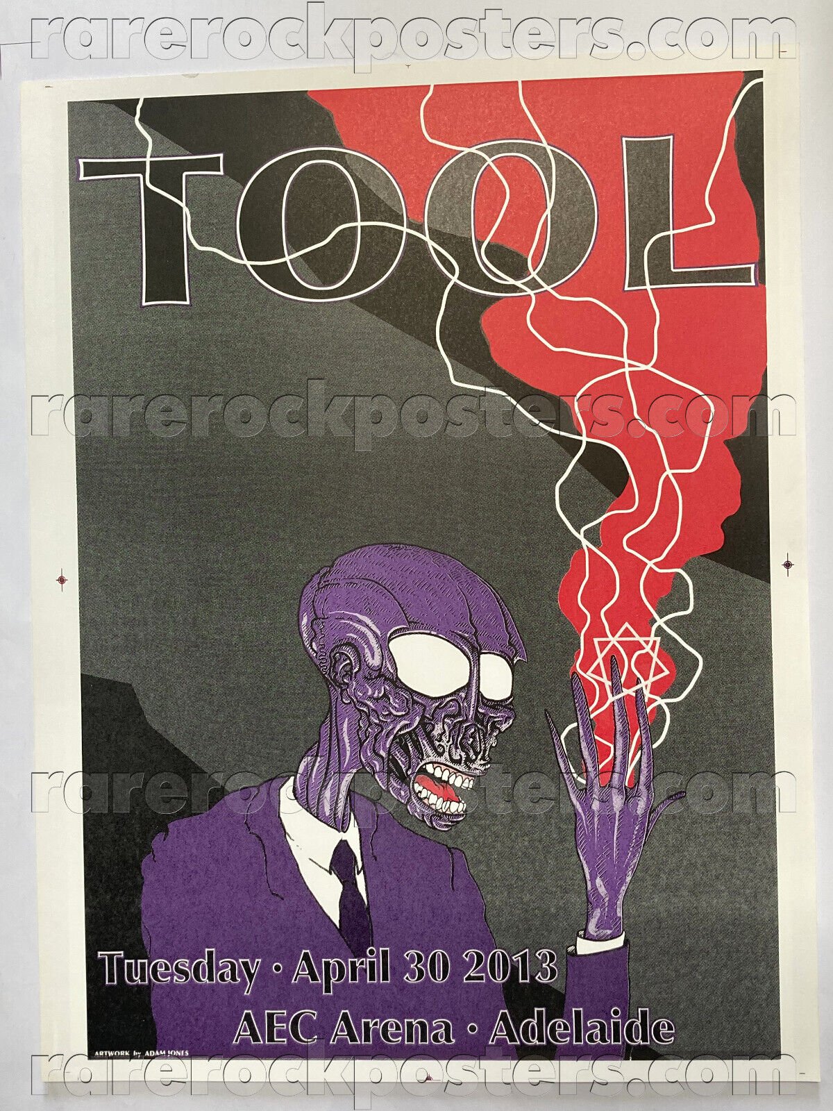TOOL ~ 2013 AUST TOUR GIG MERCH POSTER ~ ADELAIDE ~ ARTISTS PROOF