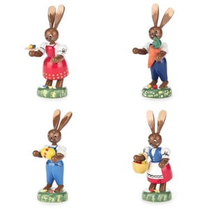 Image of Handmade Wooden Easter Rabbits 