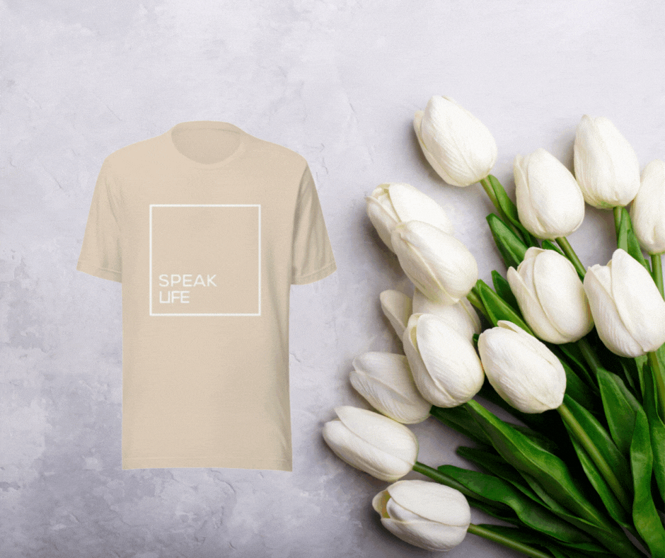 Speak Life by Sasha  Neutral Tshirt