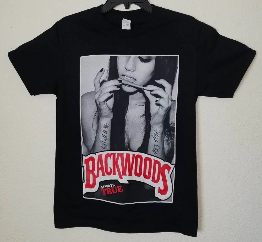 Image of "Backwoods Always True" Crew-Neck Unisex Novelty Tee