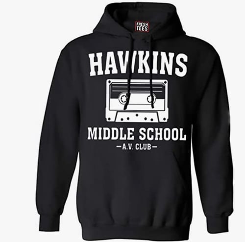 Image of Stranger Things Hawkins Middle School AV Club Hoodie Sweater