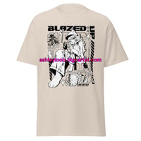 Image 2 of Blazed Up weed cat shirt