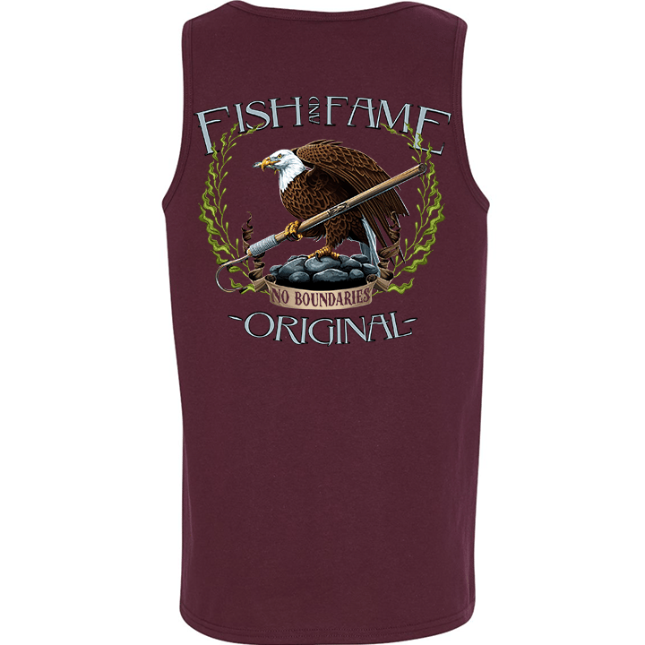 Image of NO BOUNDARIES X TANK TOP (maroon)