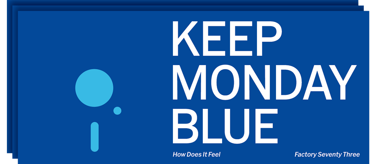 Keep Monday Blue Sticker (set of 3)