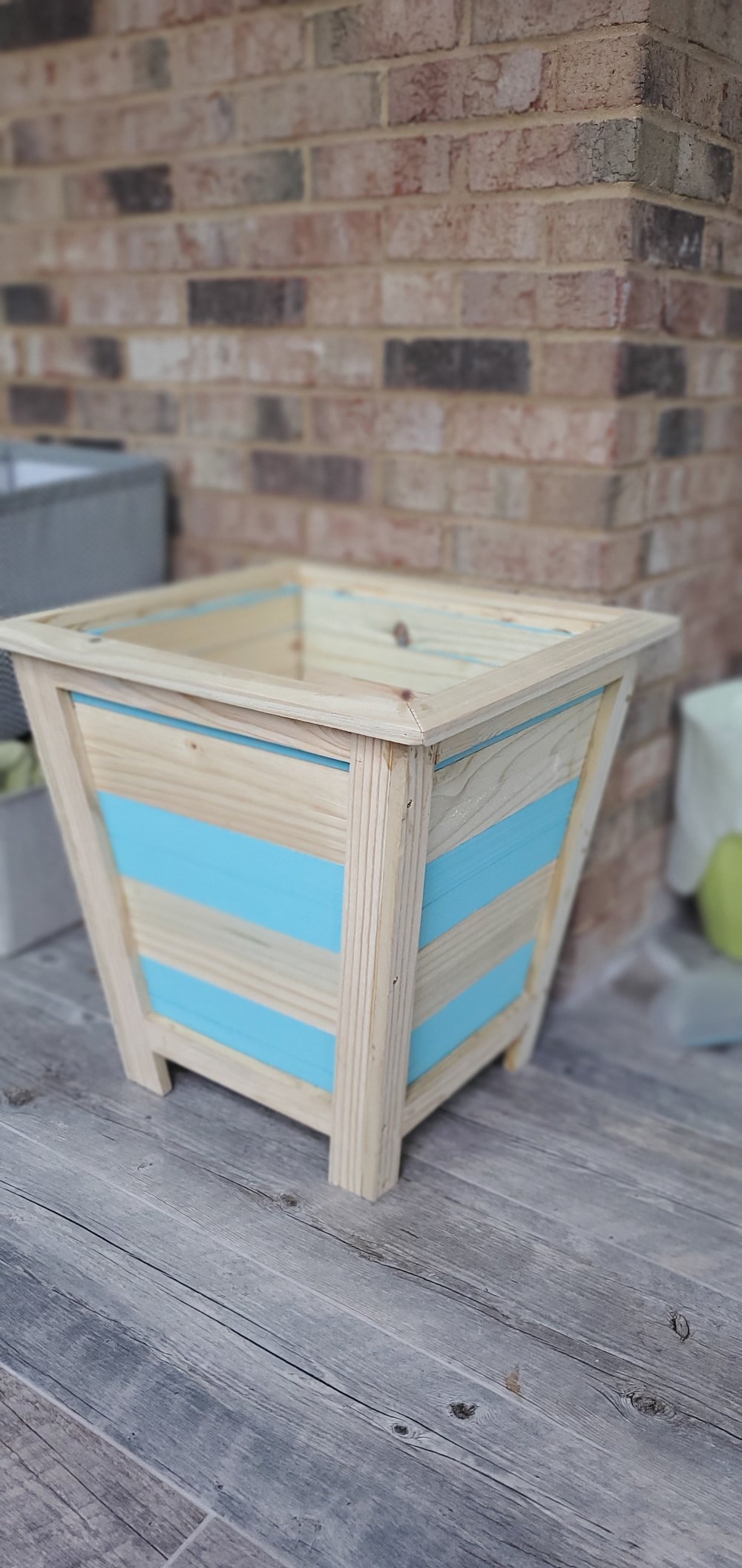 Modern Rustic Solid Wood Planters